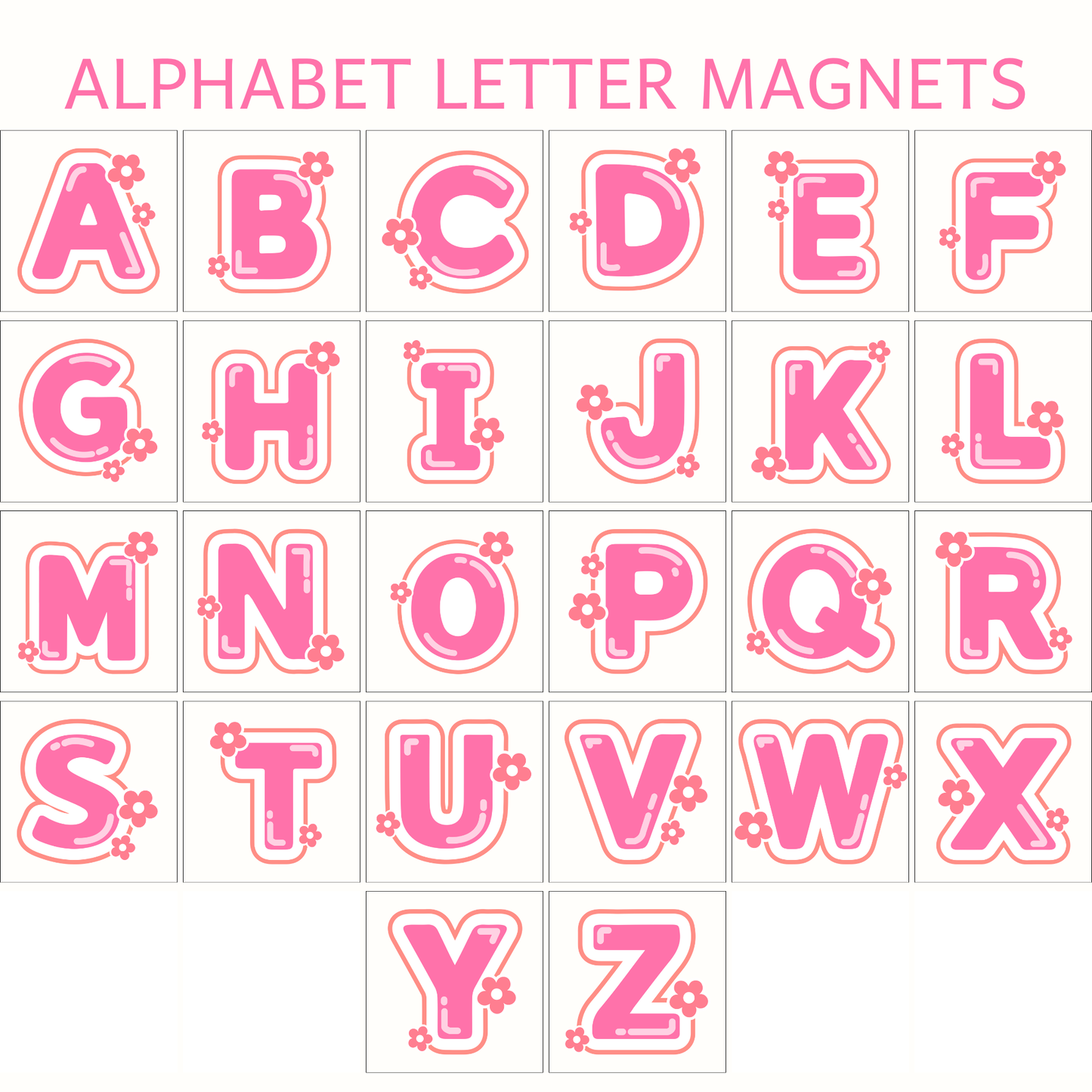 Alphabet Rainbow Magnets