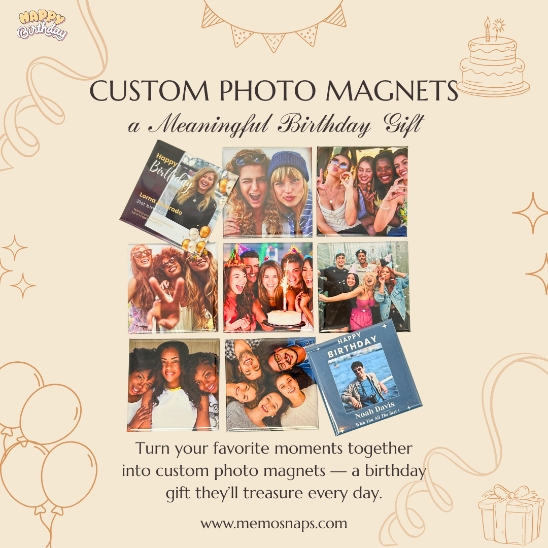 Birthday Custom Photo Magnet Collage