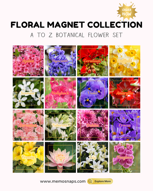 Botanical Flower Magnets