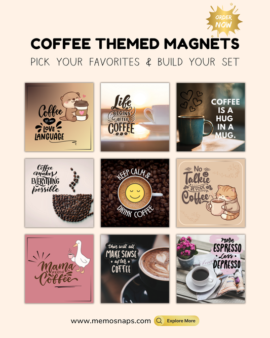 Coffee Themed Fridge Magnets