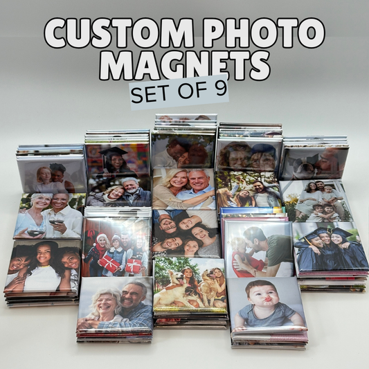 Custom Photo Fridge Memory Magnets Set of 9
