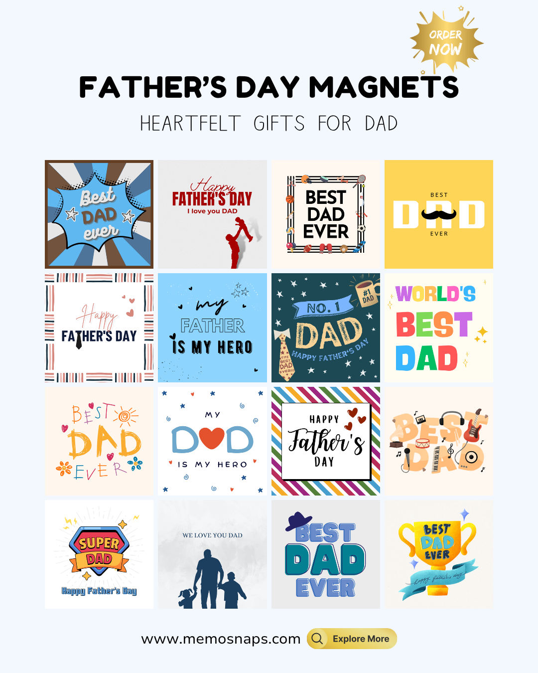 Fathers Day Celebration Fridge Magnet Gifts
