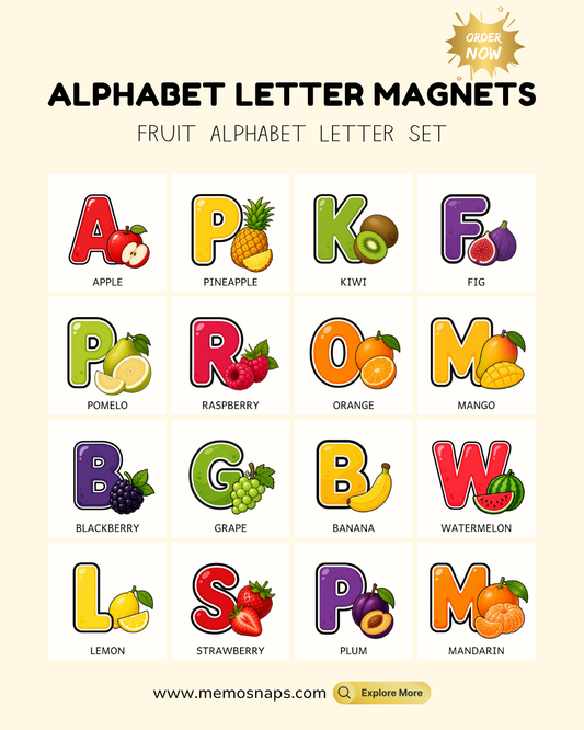 Fruit Alphabet Letter Magnets