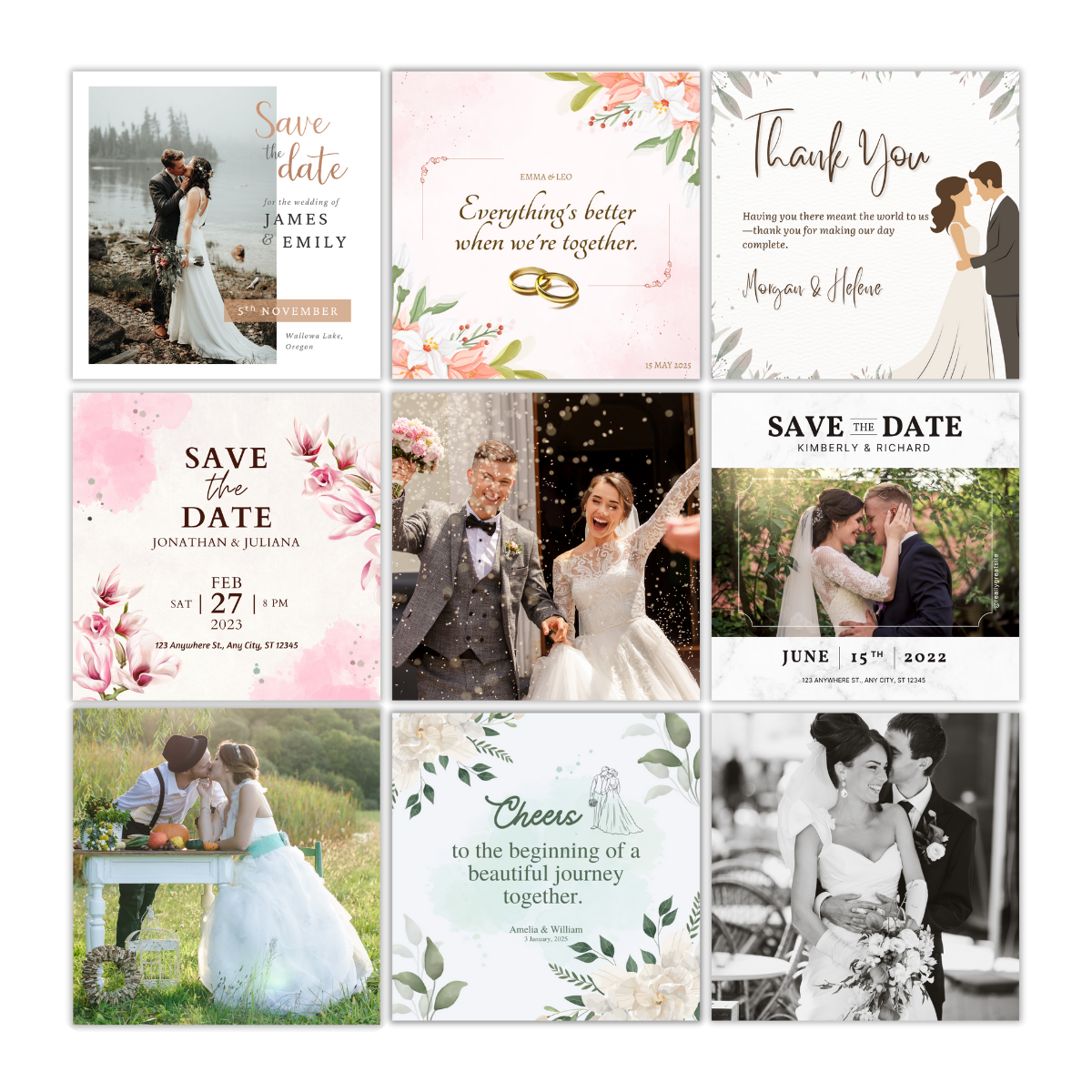 Memosnaps Magnets Wedding Keepstake