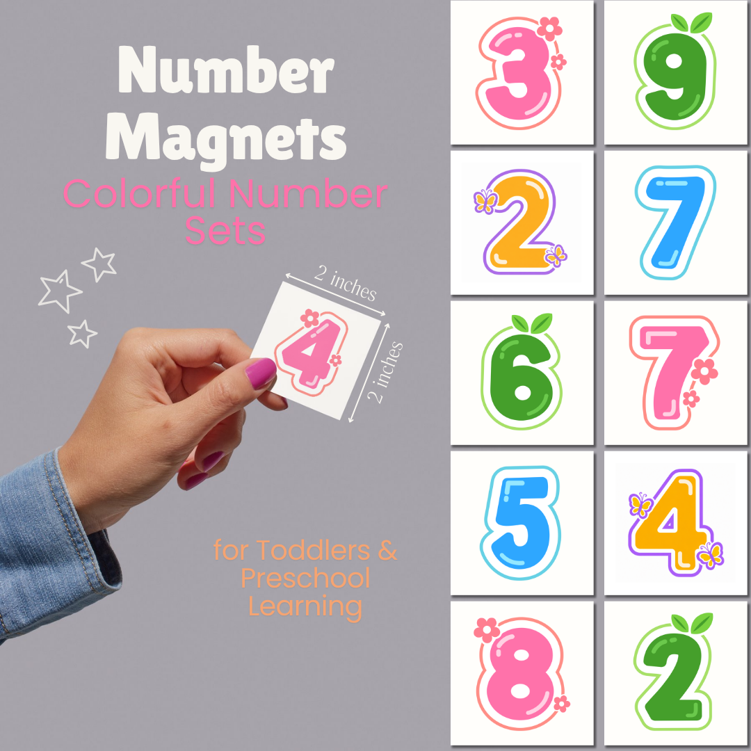 Rainbow Number Magnet Sets