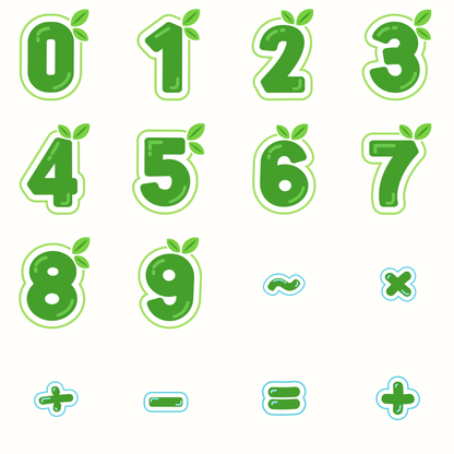 Rainbow Number Magnet Sets