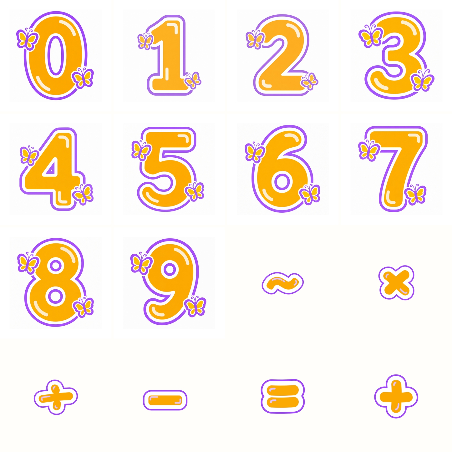 Rainbow Number Magnet Sets