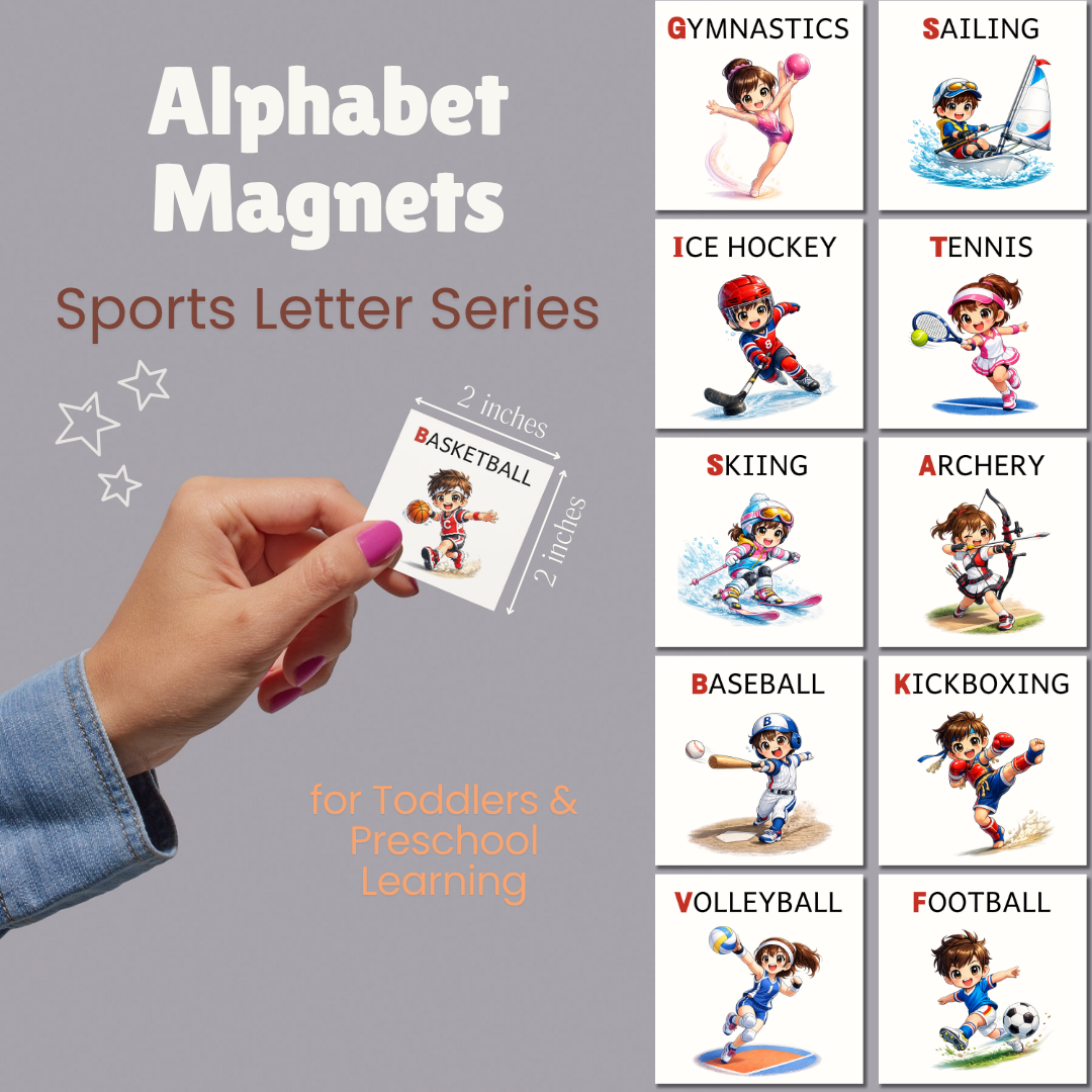 Sports Alphabet Letter Magnets