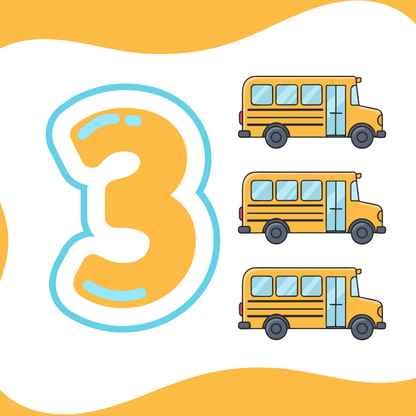 Vehicle Themed Number Magnets