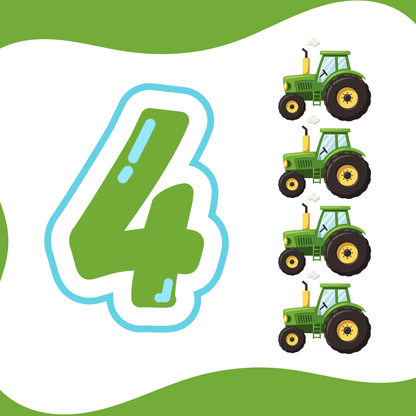 Vehicle Themed Number Magnets